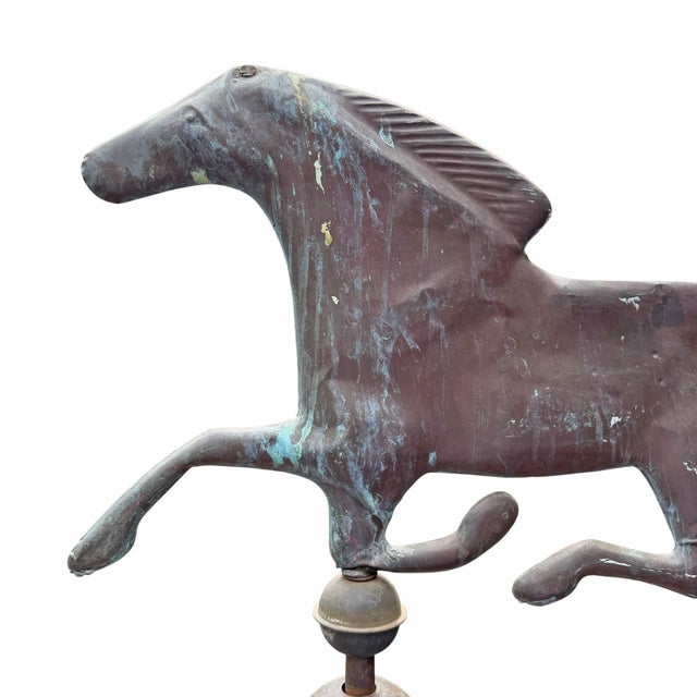 Early 20th Century American Copper Thoroughbred Horse Weathervane For Sale - Image 11 of 16
