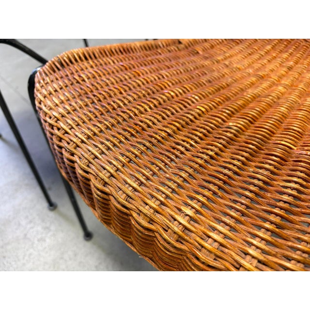 Wicker Chairs from Frederick Weinberg, 1960s, Set of 6 For Sale - Image 9 of 10