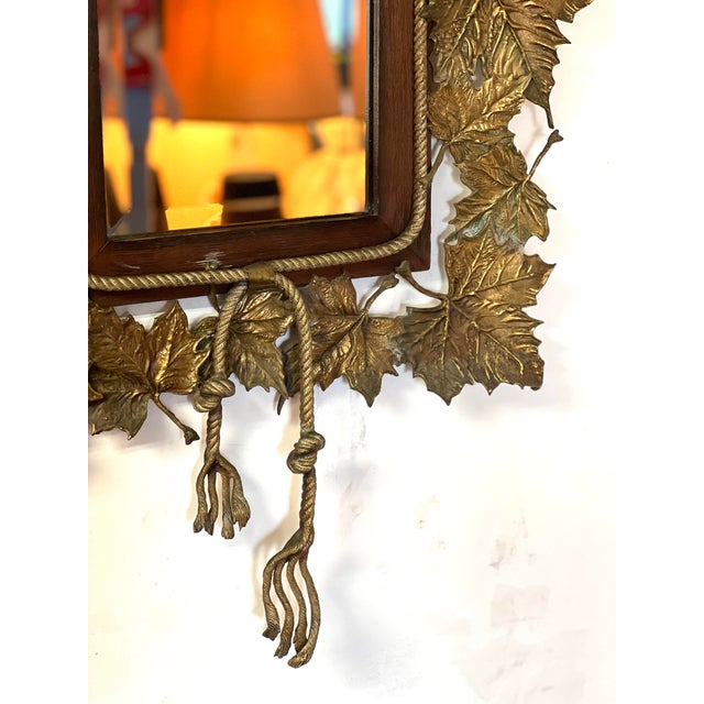 Vintage Mirror in Bronze, 1950s For Sale - Image 3 of 13
