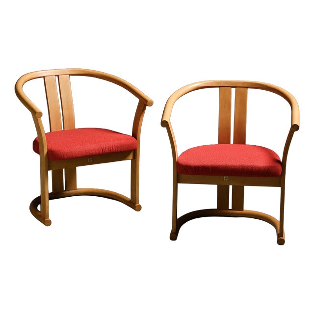 Beech Armchairs by Isamu Kenmochi, 1960s, Set of 2 For Sale