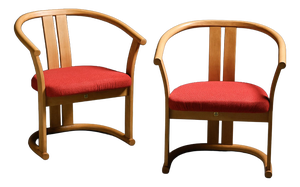 Beech Armchairs by Isamu Kenmochi, 1960s, Set of 2