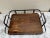Wood Vintage Pottery Barn Wood and Metal Serving Decor Tray For Sale - Image 7 of 7