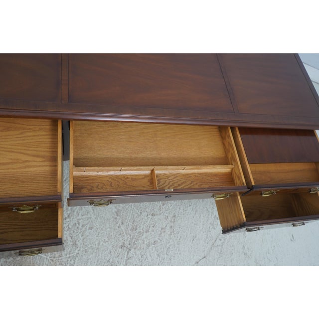 Kittinger Kittinger Chippendale Style Mahogany Executive Desk For Sale - Image 4 of 18