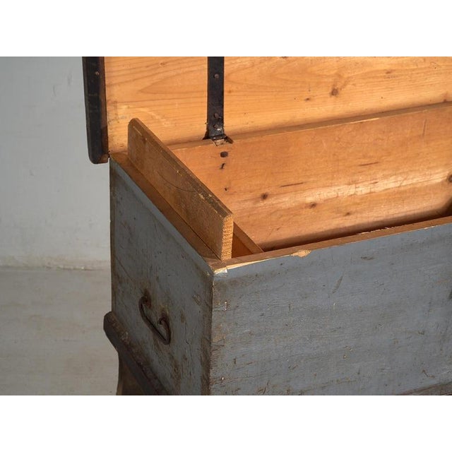 Wooden Trunk with Original Lock, 1900s For Sale - Image 9 of 18