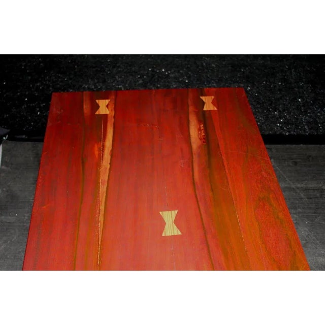 American Craftsman's Table of Exotic Woods With Great Form For Sale In Palm Springs - Image 6 of 9