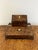 Unusual antique Victorian quality burr walnut writing box having a quality burr walnut writing box with an unusual shaped...
