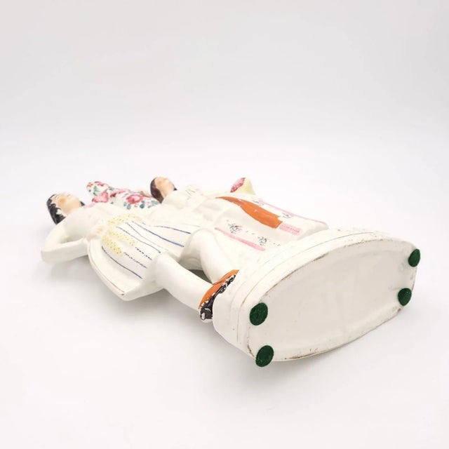 White A Young Couple, English Staffordshire, Circa 1870 For Sale - Image 8 of 9