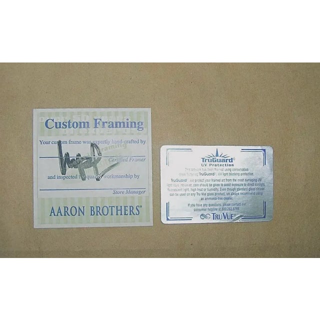 Glass 1970s Original Palm Springs Hysterical Society Poolside Gossip Party Watercolor Framed Paintingi For Sale - Image 7 of 9