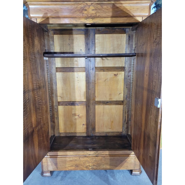 Walnut Wardrobe from Louis Philippe For Sale - Image 3 of 12