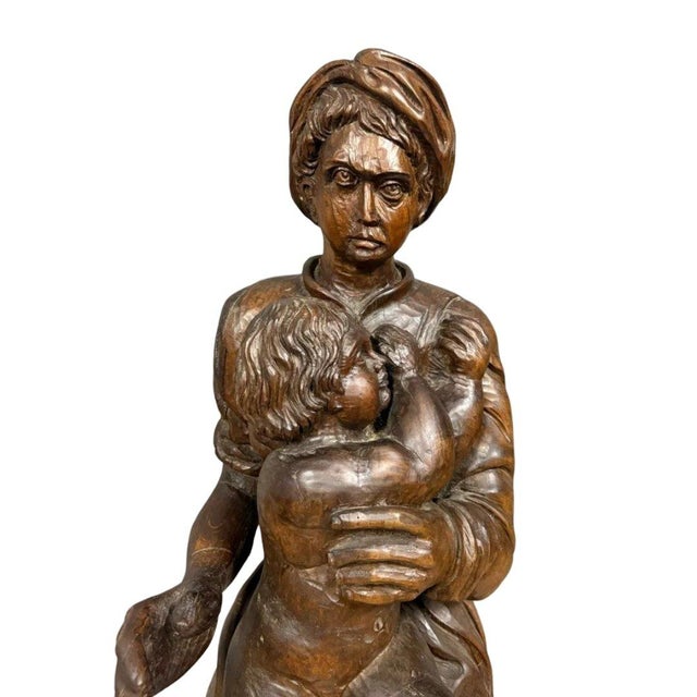 19th Century French School, Depicting a Maternity Scene, 1800s, Wood For Sale - Image 5 of 7