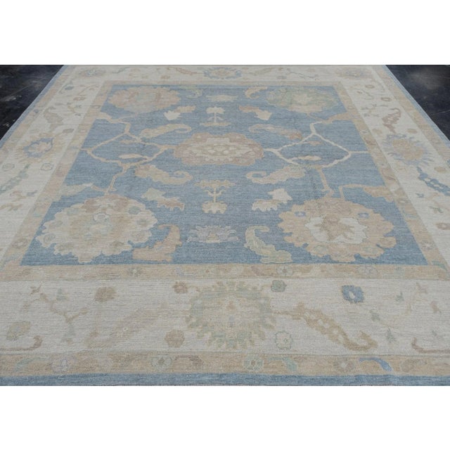 Early 21st Century Square Turkish Oushak Rug 10' x 10'2" For Sale - Image 5 of 6