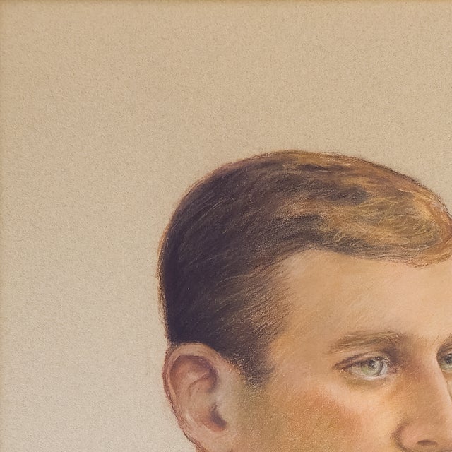 Illustration Portrait of a Handsome Man - Vivian Louise (Freundt) Gugel, C. 1967 For Sale - Image 3 of 9