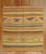A square size vintage Turkish Kilim with a colorful striped design throughout. 5' x 5'3''