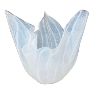 Venini Murano Glass Filagree Handkerchief Circa 1950s