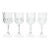 1990s Cristal D’Arques “Longchamp” Set of 4 Cordial Wine Glasses For Sale