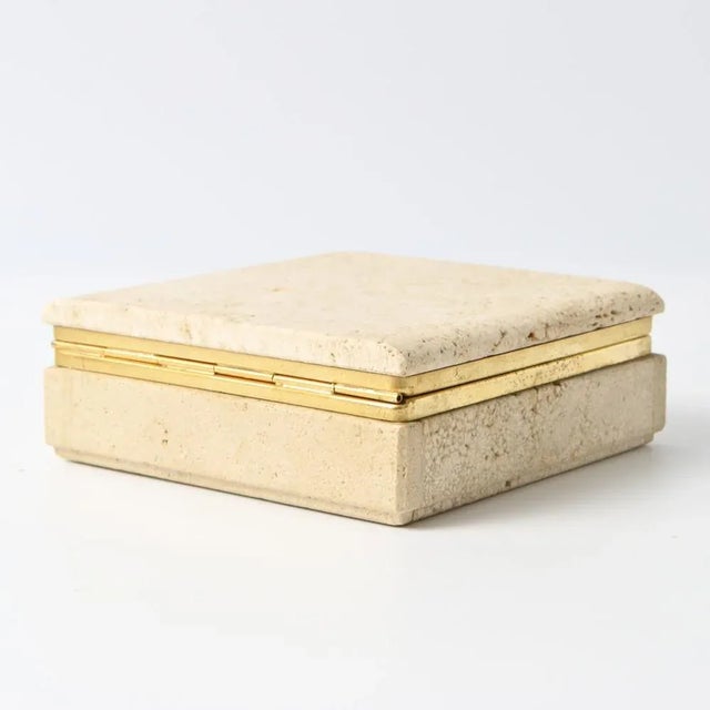 Vintage Italian Travertine Box from Cerri Nestore, 1970s For Sale - Image 9 of 12