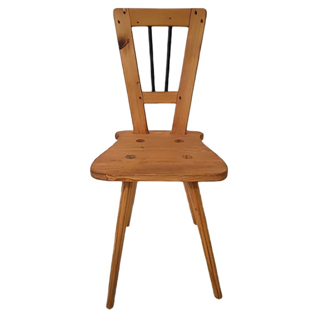 Biedermeier Rustic Chalet Style Chair, 1800s For Sale