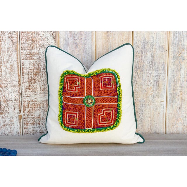 Textile Havya Vintage Boho Throw Pillow Cover For Sale - Image 7 of 9