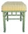 Charles Pollock for William Switzer Green Faux Bamboo Footstool Bench - 1 of 2 For Sale
