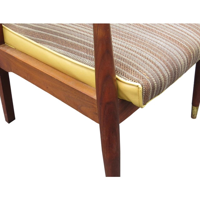Vintage American Mid-Century Solid Walnut Office/Conference Armchair For Sale - Image 10 of 12