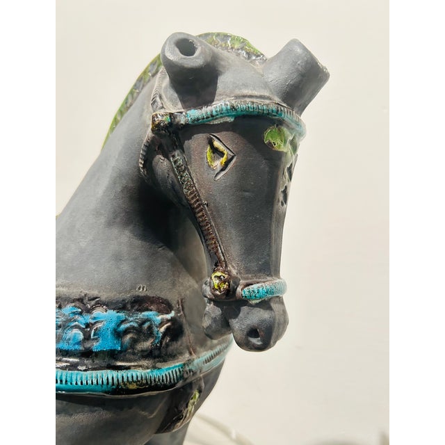 MCM 1960s XL Bitossi Rimini Ceramic Horse Sculpture by Aldo Londi, Italy For Sale - Image 10 of 10