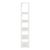 2020s Lark 30 in. W x 75 in. H Wood 5 Tier Etagere Bookcase with Open Back, White For Sale - Image 5 of 7