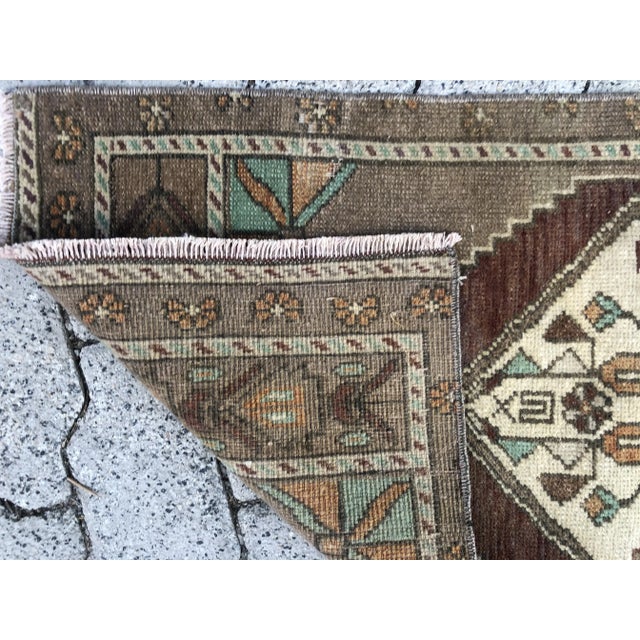 1960s Hand-knotted Wool Area Rug For Sale - Image 4 of 6