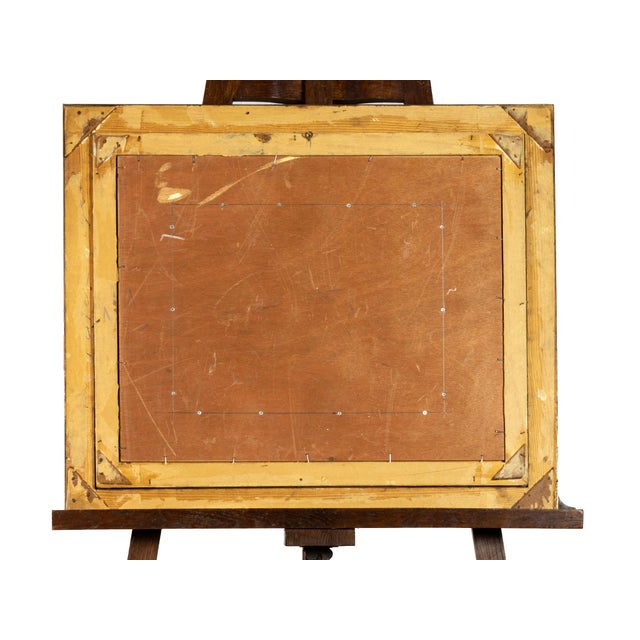 Paris Scene, Arc de Triomphe, Oil Painting on Platex, 20th Century, Framed For Sale - Image 7 of 8