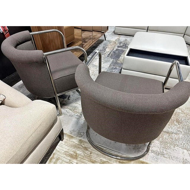 Metal 1990s Ralph Lauren Mercer Club Chairs, a Pair For Sale - Image 7 of 10