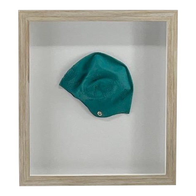Framed Green Swim Cap For Sale
