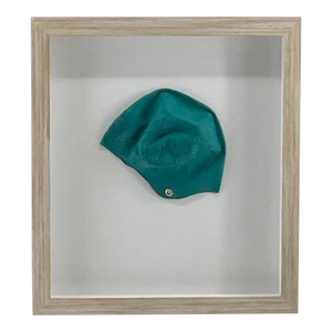 Framed Green Swim Cap