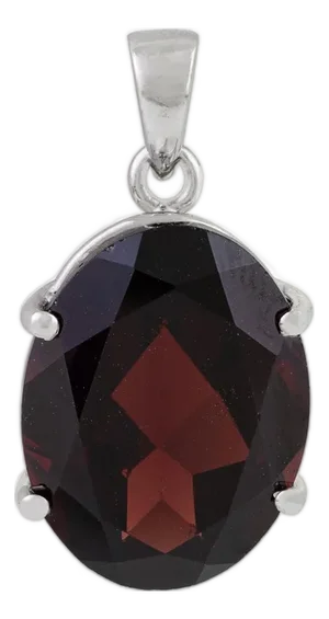 9 Carat Garnet Gemstone Boho Solitaire Pendant- Gifts for Him