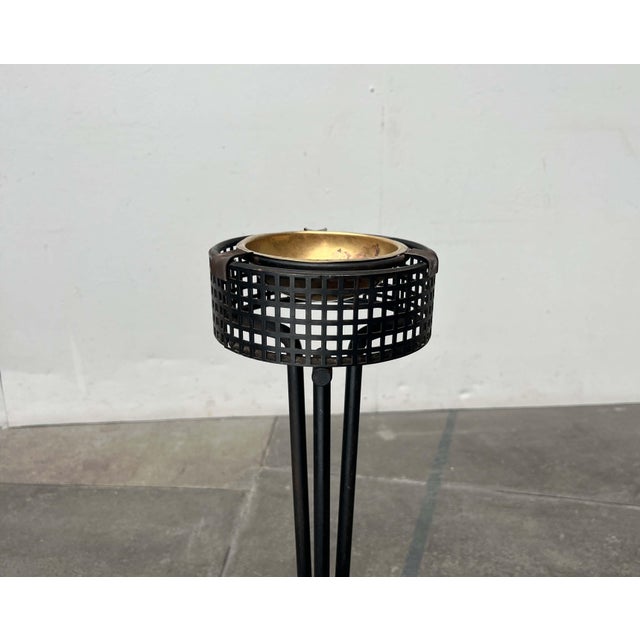 Mid-Century Modern Tripod Standing Ashtray with Perforated Metal, 1960s For Sale - Image 10 of 18