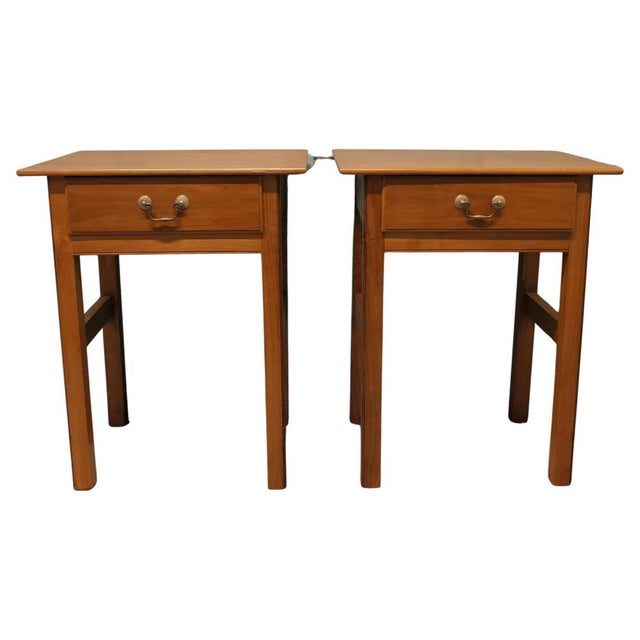 Wood Art Deco Style Cherrywood Side Tables, 1960s, Set of 2 For Sale - Image 7 of 7