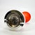 Italian Space Age Floor Ashtray in Orange Plastic and Chrome, 1970s For Sale - Image 3 of 14