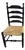 Chair Vintage L. Hitchcock French Country Black Ladder Back Rush Chair Stenciled For Sale