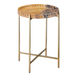 Currey & Company Freya Purple Breccia Accent Table For Sale
