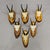 Set of Six Chamois Trophies on Birch Slices Germany ca. 1960s Vintage set of six chamois (Rupicapra rupicapra) trophies...