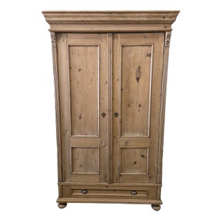 Antique French Louis Philippe Pine Armoire | Late 1800s For Sale