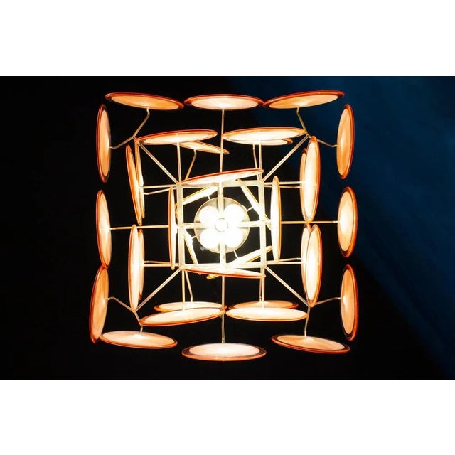 Murano Disc Chandelier from Vistosi, 1970s For Sale - Image 11 of 12