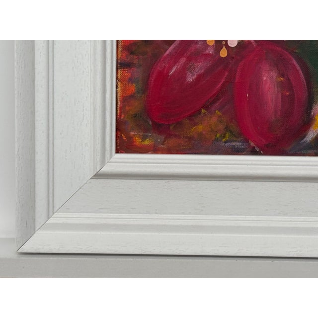 Ameryllis Study 3 - Miniature Abstract Floral Canvas Art by Contemporary Artist 2005 For Sale - Image 12 of 12
