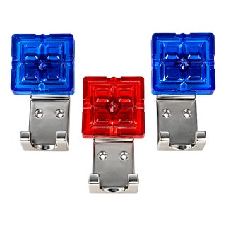 Coat Hooks in Metal and Plastic, 1970s, Set of 3 For Sale