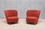 Mid-Century Modern Easy Chairs in Red Fabric and Birch from Carl-Johan Boman, Finland, 1940s, Set of 2 For Sale - Image 3 of 17