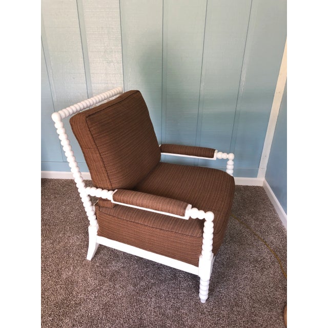 Wood 2000s Spindle Club Arm Chairs & Ottoman Set- 3 Pieces For Sale - Image 7 of 11