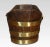 George III peat bucket with handle above the oak frame encased in brass bands. Dimensions Height 10.5 Inches Width 15...
