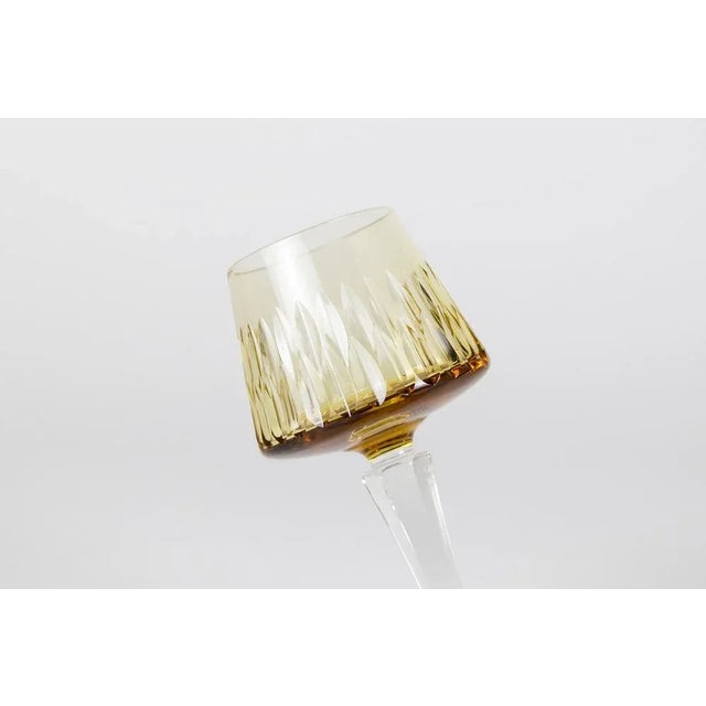 Glass Vintage German Colored Crystal Glasses, 1960s, Set of 6 For Sale - Image 7 of 12