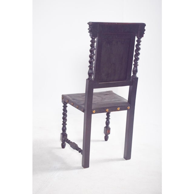 Leather Dining Chairs, 1920s, Set of 6 For Sale - Image 9 of 14