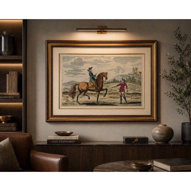 Gold Georg Simon Winter von Adlersflügel, Baroque Dressage Horse in Collection, 1678, Print For Sale - Image 8 of 9