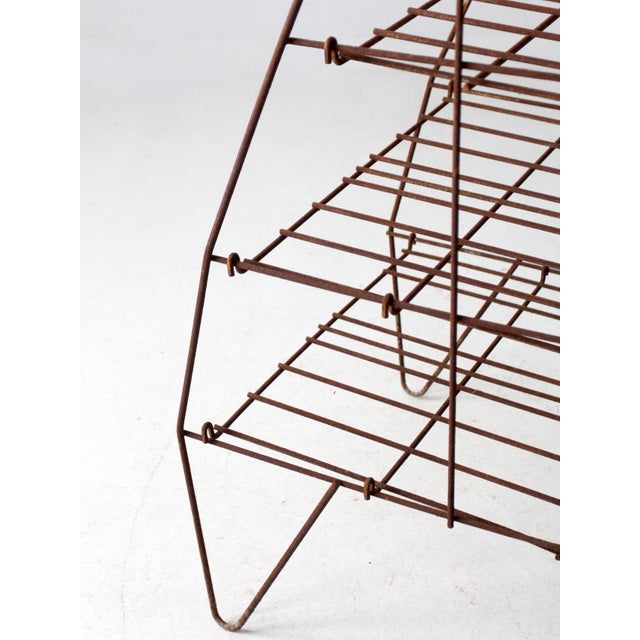 Mid 20th Century Collapsible Wire Shelf Rack For Sale - Image 12 of 13