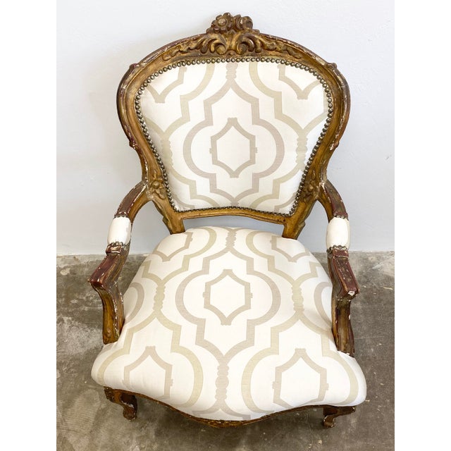 1910s Antique Carved Wooden Bergere Chair Chairish